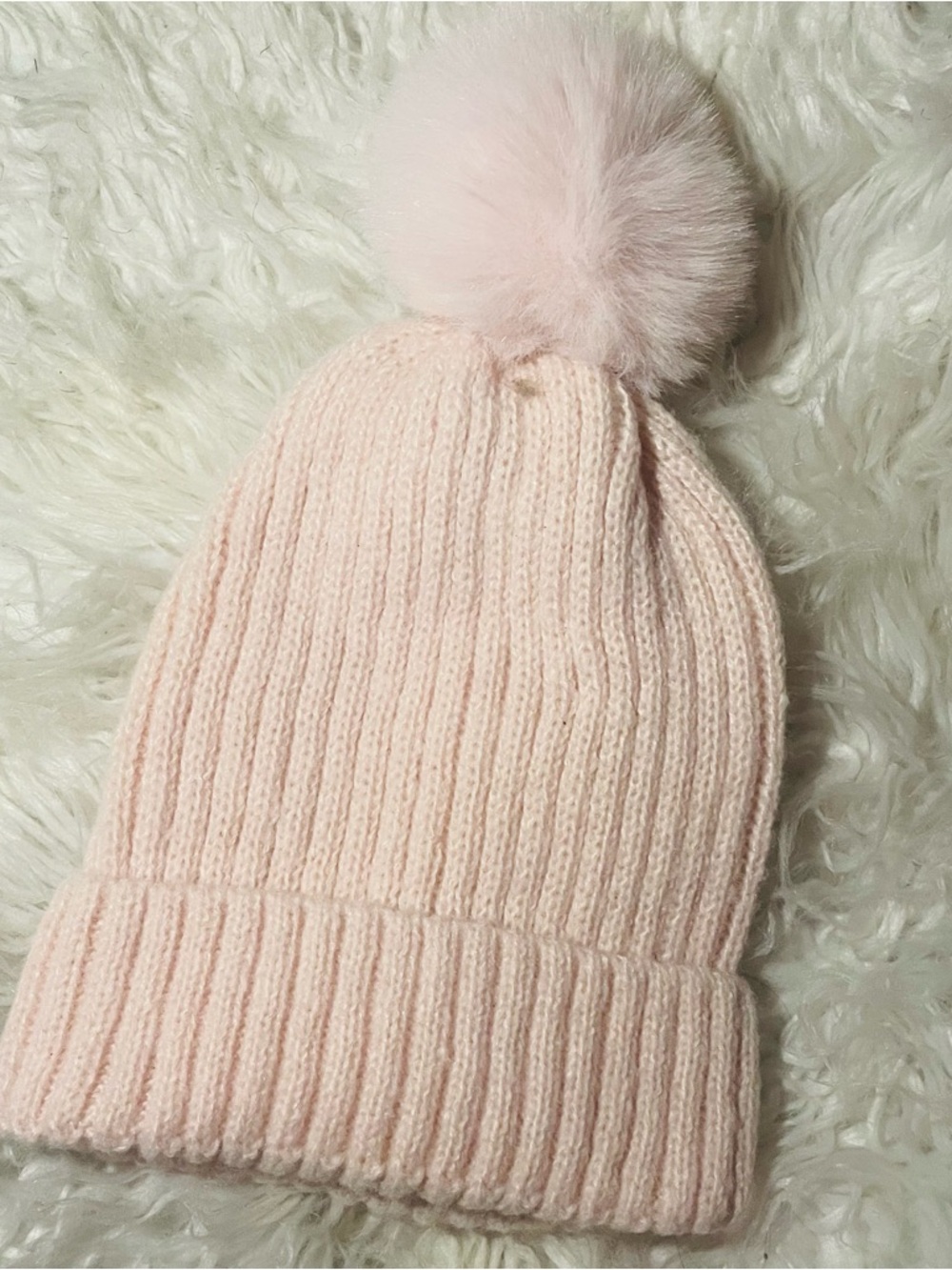 Cozy Pink Knit Pom Hat for Kids